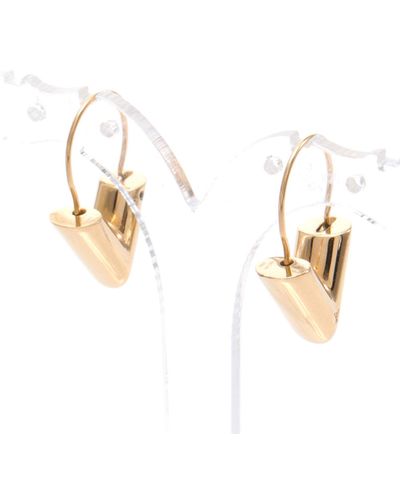 Louis Vuitton Hoop Earrings Essential V Earrings Gp - Metallic