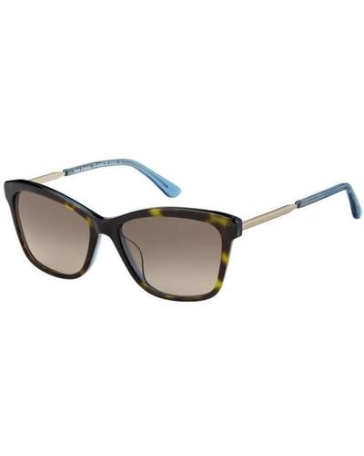 Juicy Couture 56mm Havana Blue Sunglasses - Natural