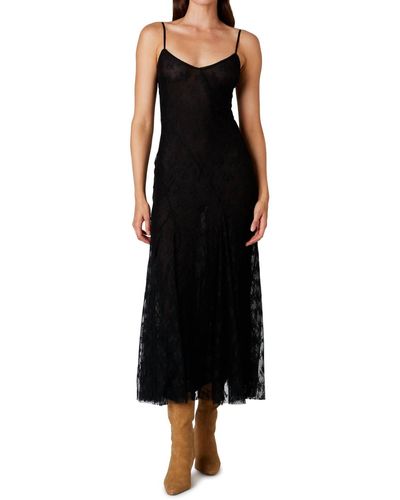Nia Suki Lace Midi Dress - Black