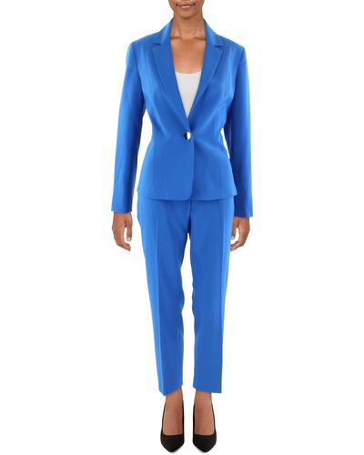 Le Suit Petites 2pc Slim Fit Pant Suit - Blue