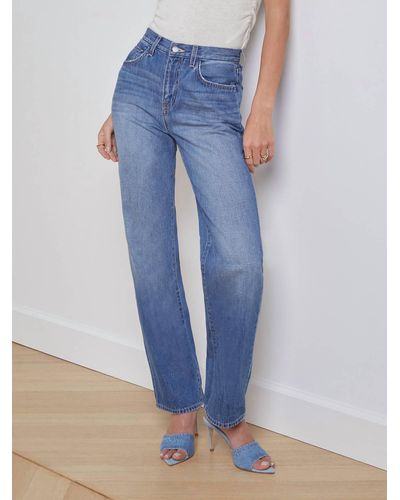 L'Agence Jones Ultra High Rise Stovepipe Jean - Blue