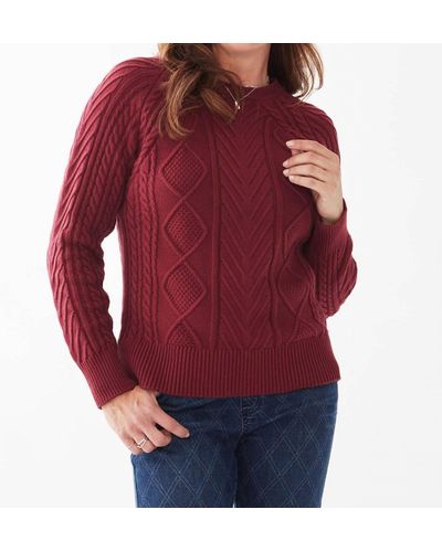 Fdj A-line Cable Raglan Sweater - Red