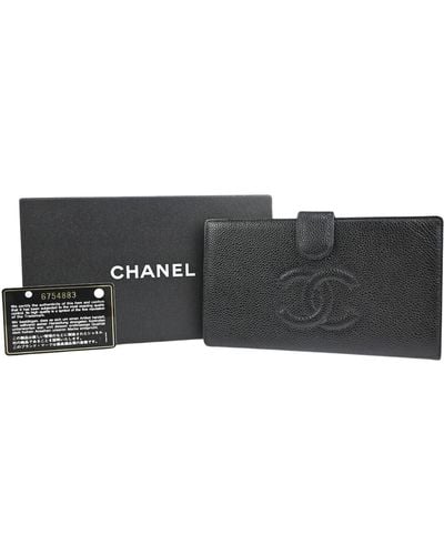 Chanel Leather Wallet (pre-owned) - Black