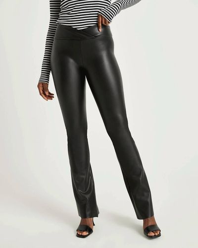 Splendid Cella Jane Vegan Leather Flare legging - Black