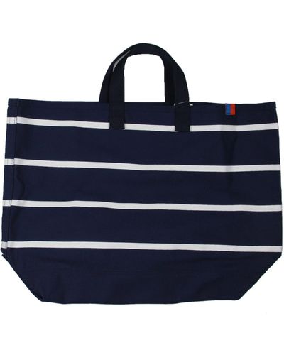 Kule Canvas Striped Tote Handbag - Blue