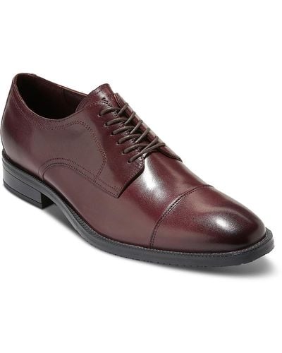 Cole Haan Leather Toe-cap Oxfords - Brown