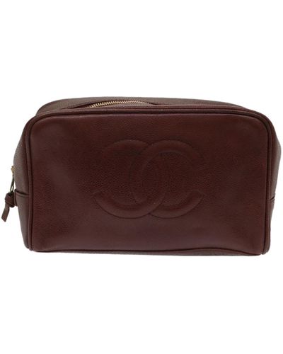Chanel Leather Clutch Bag (pre-owned) - Brown