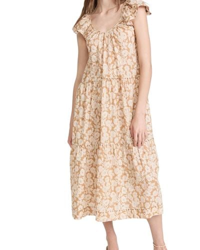 The Great Whipstitched Plumeria Dress - Natural