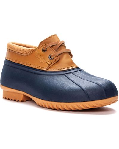 Propet Lone Leather Waterproof Ankle Boots - Blue
