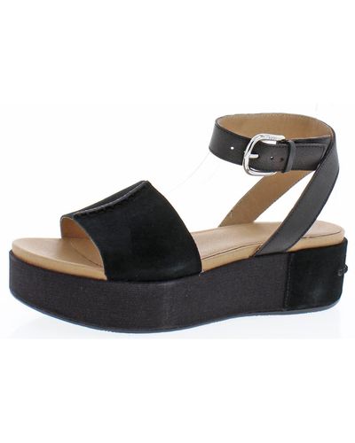 UGG Chapala Leather Ankle Platform Sandals - Black