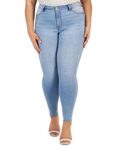 Celebrity Pink Plus High Rise Stretch Skinny Jeans - Blue