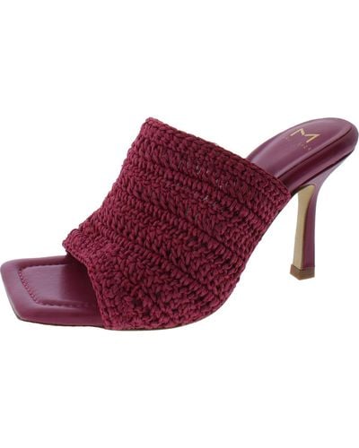 Marc Fisher Dako Comfort Insole Knit Heels - Red
