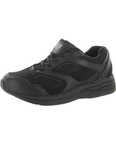 Drew Flare Leather Lifestyle Running Shoes - Black