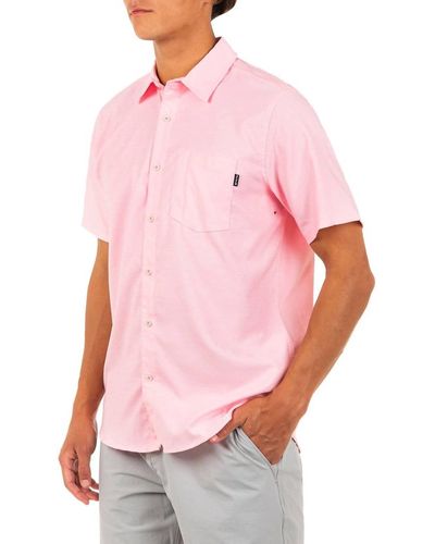 Hurley H2o Dri Weston Short Sleeve Shirt - Pink