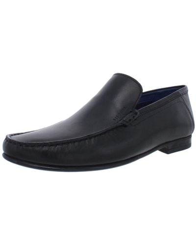 Ted Baker Lassil Leather Slip On Loafers - Blue