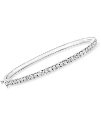 Ross-Simons Diamond Bangle Bracelet - White