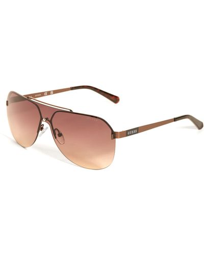 Guess Factory Rimless Shield Sunglasses - Pink
