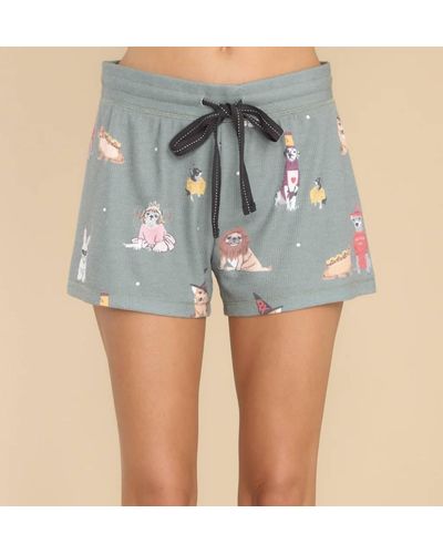 Pj Salvage My Dog Is My Boo Shorts - Blue