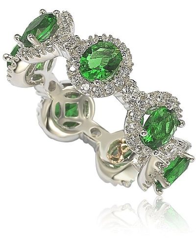 Suzy Levian Oval-cut Emerald Cubic Zirconia - Green