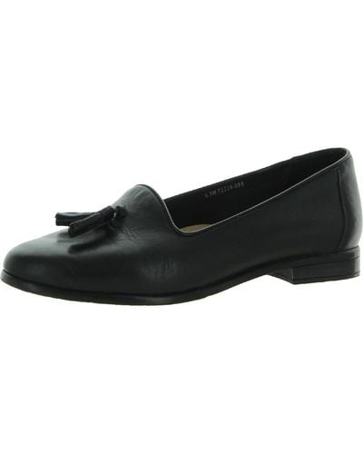 Trotters Liz Tassel Faux Leather Casual Slip-on Shoes - Black