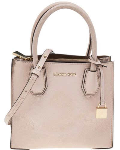 Michael Kors Blush Leather Mini Mercer Tote - Pink