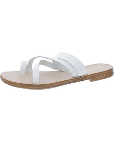 Seychelles Leather Slip On Flip-flops - White