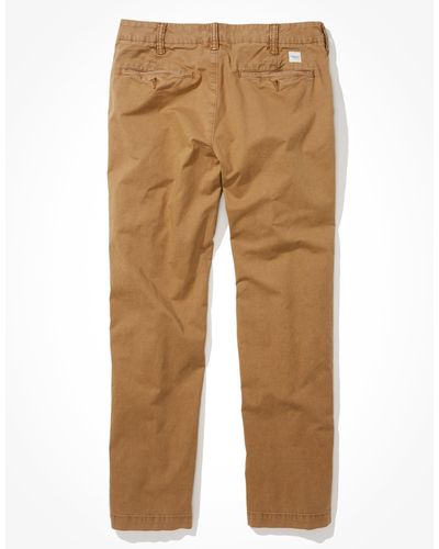 American Eagle Outfitters Ae Flex Relaxed Straight Khaki Pant - Natural