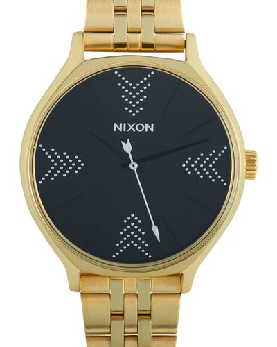 Nixon Clique Gold And Black Watch A1249-2879-00 - Blue