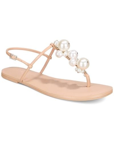INC Paeryn Ankle Strap Open Toe Flatform Sandals - White