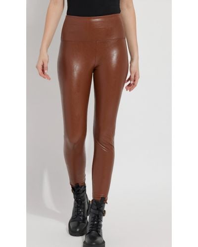 Lyssé Textured Leather legging - Brown