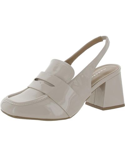 Madden Girl Britanna Patent Loafer Heels - Gray