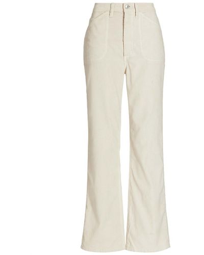 RE/DONE 70s Pocket Loose Flare Pants Corduroy - White