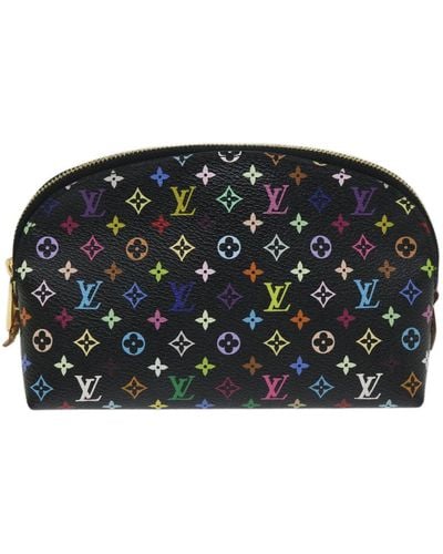 Louis Vuitton Cosmetic Pouch Canvas Clutch Bag (pre-owned) - Black