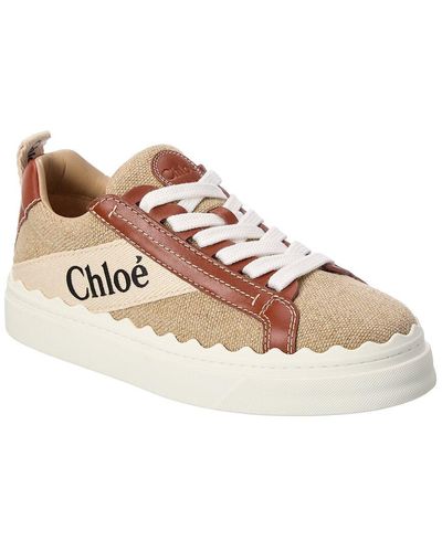 Chloé Lauren Canvas & Leather Sneaker - Pink
