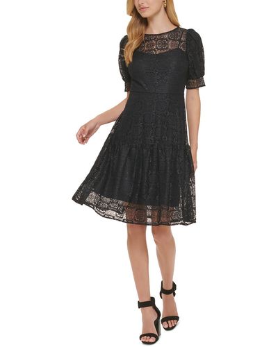 Calvin Klein Lace Cocktail And Party Dress - Black