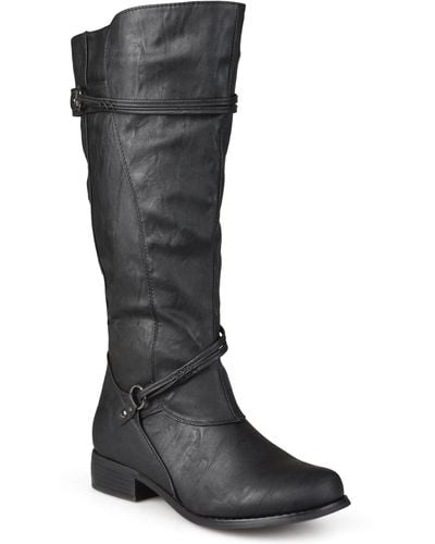 Journee Collection Collection Extra Wide Calf Harley Boot - Black