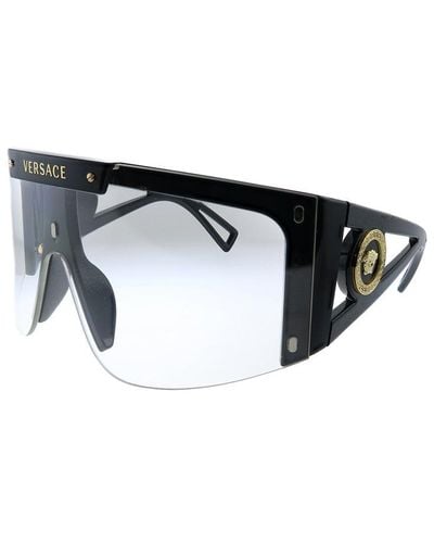 Versace Ve 4393 Gb1/1w Shield Sunglasses - Black