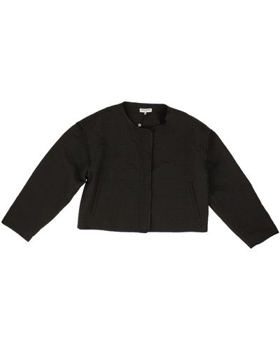 Opening Ceremony Polyester Solid Quilted Jacket - Black