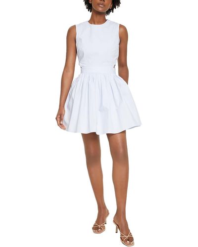 French Connection Cut-out Sleeveless Fit & Flare Dress - White
