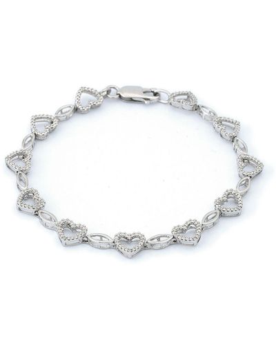 Monary Diamond Heart Bracelet - Metallic