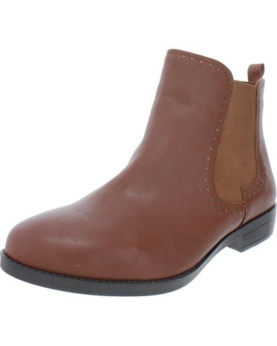 David Tate Scout Leather Booties Chelsea Boots - Brown