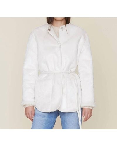 Xirena Sinclair Suede Coat - White