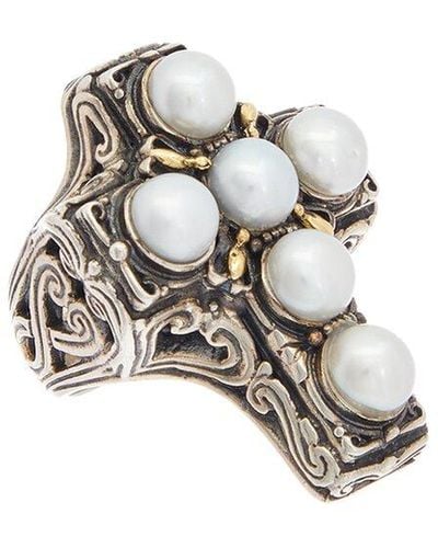 Konstantino Kassandra 18k & Silver 6-6.5mm Pearl Ring - White