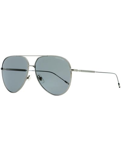 Montblanc Aviator Sunglasses Mb0045s Ruthenium/black 61mm