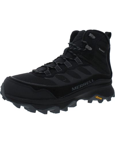 Merrell Moab Speed Suede Lace Up Hiking Boots - Black