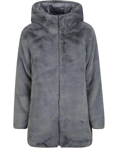 Save The Duck Bridget Reversible Alternative Down Faux Fur Jacket - Gray