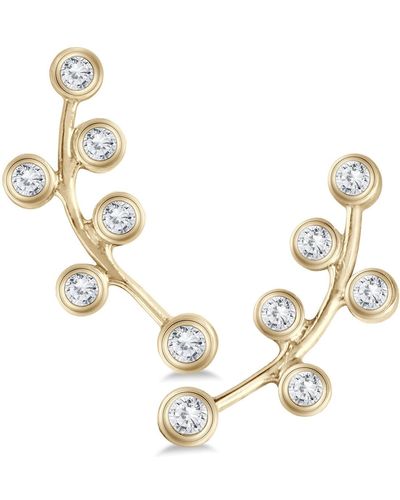 Monary 1/4 Ctw Genuine Diamond Bubble Climbing Earrings - Metallic