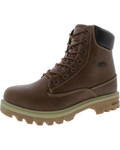Lugz Empire Slip Resistant Lace-up Hiking Boots - Brown
