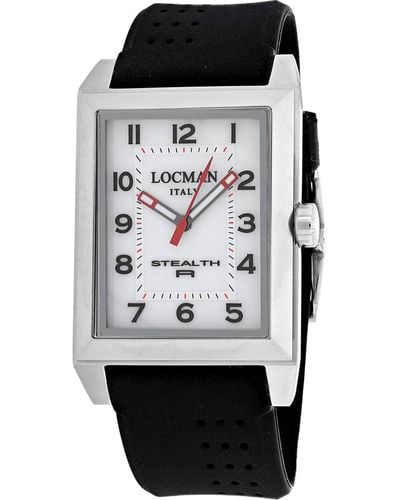 LOCMAN White Dial Watch - Black