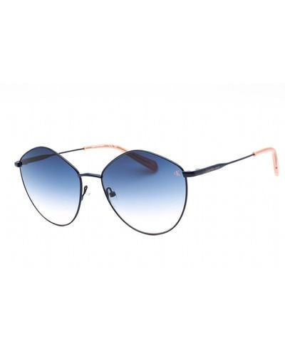 Calvin Klein 61 Mm Navy Sunglasses - Blue